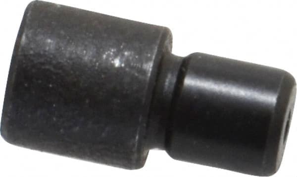 Gibraltar - 15/32" OAL, 1/4" Head Height, 1/4" OD, 52100 Steel, Unground, Press Fit Rest Button - Black Oxide Coating, 0.1885" Pin Diam - Exact Tooling