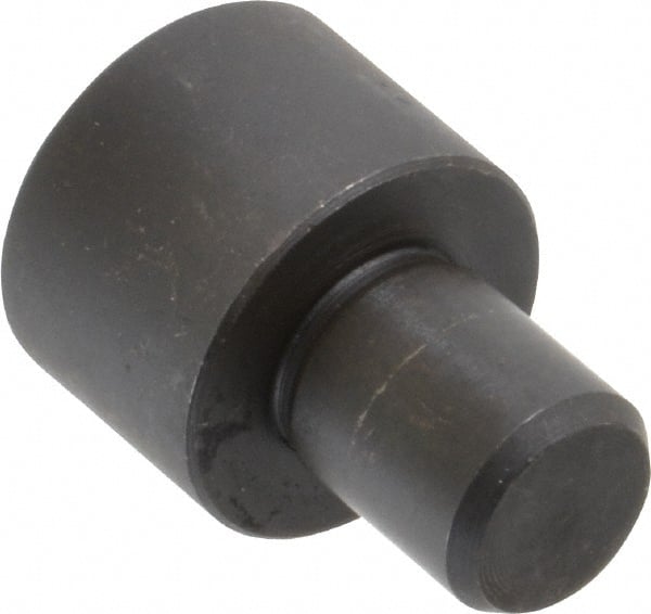 Gibraltar - 1-7/32" OAL, 5/8" Head Height, 7/8" OD, 52100 Steel, Unground, Press Fit Rest Button - Black Oxide Coating, 1/2" Pin Diam - Exact Tooling