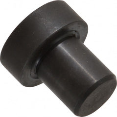 Gibraltar - 1-3/32" OAL, 3/8" Head Height, 1" OD, 52100 Steel, Unground, Press Fit Rest Button - Black Oxide Coating, 5/8" Pin Diam - Exact Tooling
