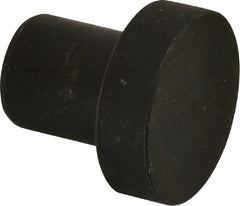 Gibraltar - 1-7/32" OAL, 3/8" Head Height, 1-1/4" OD, 52100 Steel, Unground, Press Fit Rest Button - Black Oxide Coating, 3/4" Pin Diam - Exact Tooling