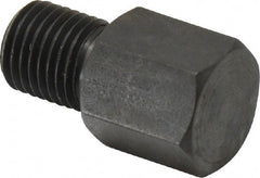 Gibraltar - 15/16" OAL, 1/2" Head Height, Low Carbon Steel, Threaded Rest Button - Black Oxide Coating, 3/8-24 Thread, 1/2" Hex - Exact Tooling