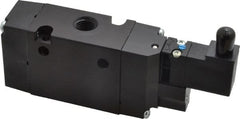 Parker - 1/4", 3-Way Body Ported Stacking Solenoid Valve - 24 VDC, 1.4 CV Rate, Air Return, 2.4" High x 5.29" Long - Exact Tooling
