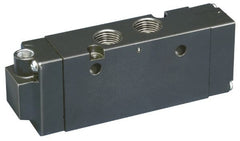 Parker - 4-Way Body Ported Stacking Solenoid Valve - 7 CV Rate, 8.62" Long - Exact Tooling