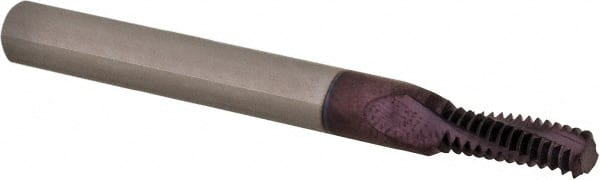 Iscar - UN, 0.2" Cutting Diam, 3 Flute, Solid Carbide Helical Flute Thread Mill - External Thread, 0.6" LOC, 2-1/2" OAL, 1/4" Shank Diam - Exact Tooling