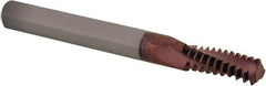 Iscar - UN, 0.24" Cutting Diam, 3 Flute, Solid Carbide Helical Flute Thread Mill - External Thread, 0.7" LOC, 2-1/2" OAL, 1/4" Shank Diam - Exact Tooling