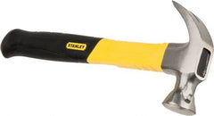 Stanley - 1 Lb Head, Curved Claw Nail Hammer - 13" OAL, Carbon Steel Head, Graphite Handle with Grip - Exact Tooling