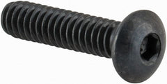 Camcar - #2-56 UNC Hex Socket Drive, Button Screw - Alloy Steel, Black Oxide Finish, Fully Threaded, 3/8" Length Under Head - Exact Tooling