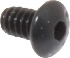Camcar - #4-40 UNC Hex Socket Drive, Button Screw - Alloy Steel, Black Oxide Finish, Fully Threaded, 3/16" Length Under Head - Exact Tooling