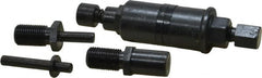 Interstate - 5C Steel Universal Collet Stop - Includes Stop Body with Spring Ejector Assembly, (1) ea. 1/4 Inch, and 1/2 Inch Diameter Ejector, (2) Extra Springs, (1) ea. 1/4 Inch, and 1/2 Inch Diameter Solid Stops - Exact Tooling