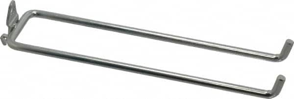 Triton - 1/4" Diam, 8-1/4" Long Double Arm Pegboard Hook - 8-7/8" Projection, 80° Bend, 3/4" Bend Length, Steel - Exact Tooling