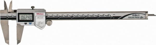 Mitutoyo - 0 to 200mm Range, 0.01mm Resolution, IP67 Electronic Caliper - Stainless Steel with 50mm Stainless Steel Jaws, 0.001" Accuracy - Exact Tooling