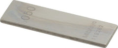 Mitutoyo - 0.05" Rectangular Steel Gage Block - Accuracy Grade 0, Includes Certificate of Inspection - Exact Tooling