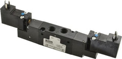 Parker - 4-Way Body Ported Stacking Solenoid Valve - 120 VAC, 0.6 CV Rate, 6.44" Long - Exact Tooling