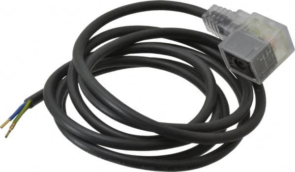 Parker - Solenoid Valve Lighted 3 Pin Connector - 22mm x 6 Ft. Cord - Exact Tooling