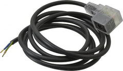 Parker - Solenoid Valve Lighted 3 Pin Connector - 22mm x 6 Ft. Cord - Exact Tooling