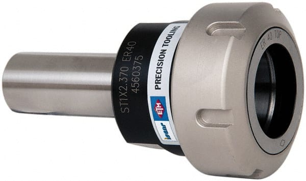 ETM - 1/8" to 1.025" Capacity, 60mm Projection, Straight Shank, ER40 Collet Chuck - 4.732" OAL, 1" Shank Diam - Exact Tooling