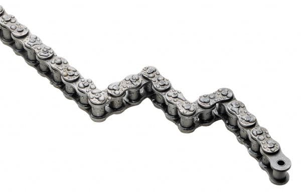 U.S. Tsubaki - 1-1/2" Pitch, Conveyor Chain - Chain No. 60, 1,410 Lb. Capacity, 10 Ft. Long, 15/32" Roller Diam, 1/2" Roller Width - Exact Tooling
