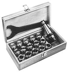 ETM - ISO50 Taper Shank, ER Collet Chuck Set - 0.12 to 1.025 Inch Collet Chuck Capacity - Exact Tooling