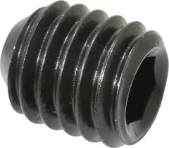 Holo-Krome - 7/16-14 UNC, 1/2" OAL, Cup Point Set Screw - Grade 8 Alloy Steel, 7/32" Key - Exact Tooling