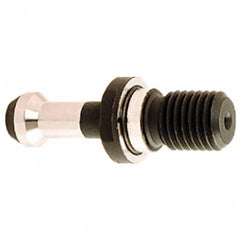 Iscar - CAT50 Taper, 1-8 Thread, 45° Angle Radius, Standard Retention Knob - 2.3" OAL, 1.14" Knob Diam, 1" from Knob to Flange - Exact Tooling