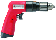 #UT8895 - 3/8" Non-Reversing - Air Powered Drill - Handle Exhaust - Exact Tooling