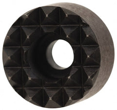 Fairlane - 5/8" Diam, 3/8" High, No. 8 C Bore SHCS, Counterbored, Fine Tooth Grade Diamond Serration Tooth Pattern, High Speed Steel, Round Positioning Gripper - Black Oxide Coated - Exact Tooling