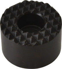 Fairlane - 3/4" Diam, 1/2" High, No. 10 C Bore SHCS, Counterbored, Extra Fine Tooth Grade Diamond Serration Tooth Pattern, High Speed Steel, Round Positioning Gripper - Black Oxide Coated - Exact Tooling