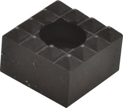 Fairlane - 3/4" Square, 1/2" High, 1/4 C Bore SHCS Size, Coarse Tooth Grade, Diamond Serration, High Speed Steel, Square Positioning Gripper - 0.03 x 45A° Chamfer, 5/16" Counterbore Depth, Black Oxide Finish - Exact Tooling