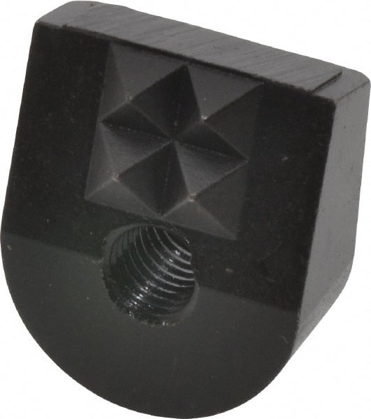 Fairlane - 4 Point 1/4-28 High Speed Steel Angled Positioning Gripper - Black Oxide Finish, 1/2" High, 3/4" Wide, 0.88" Top Length, 0.81" Bottom Length, 15° Gripping Angle, 0.03 x 45° Chamfer - Exact Tooling