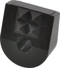 Fairlane - 4 Point 1/4-28 High Speed Steel Angled Positioning Gripper - Black Oxide Finish, 1/2" High, 3/4" Wide, 0.88" Top Length, 0.81" Bottom Length, 15° Gripping Angle, 0.03 x 45° Chamfer - Exact Tooling