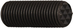Fairlane - Serrated Tooth, 3/8-24, 1/8" Internal Hex, 1" Thread Length, Black Oxide Finish, Fully Threaded, Adjustable Positioning Gripper - Extra Fine Tooth Grade - Exact Tooling