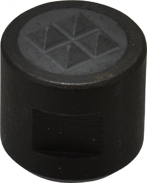 Fairlane - 10-32 Thread, 1/2" Diam, 1/2" High, Threaded, 4-Point Tooth Grade Diamond Serration Tooth Pattern, Carbide Tipped, Round Positioning Gripper - 3/16" Flat Width, Uncoated - Exact Tooling