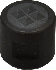 Fairlane - 10-32 Thread, 1/2" Diam, 1/2" High, Threaded, 4-Point Tooth Grade Diamond Serration Tooth Pattern, Carbide Tipped, Round Positioning Gripper - 3/16" Flat Width, Uncoated - Exact Tooling