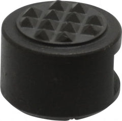 Fairlane - 10-32 Thread, 1/2" Diam, 3/8" High, Threaded, Extra Fine Tooth Grade Diamond Serration Tooth Pattern, Carbide Tipped, Round Positioning Gripper - 3/16" Flat Width, Uncoated - Exact Tooling