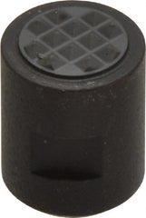 Fairlane - 10-32 Thread, 1/2" Diam, 0.651" High, Threaded, Extra Fine Tooth Grade Diamond Serration Tooth Pattern, Carbide Tipped, Round Positioning Gripper - 3/16" Flat Width, Uncoated - Exact Tooling