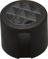 Fairlane - 10-32 Thread, 1/2" Diam, 1/2" High, Threaded, Fine Tooth Grade Diamond Serration Tooth Pattern, Carbide Tipped, Round Positioning Gripper - 0.13" Flat Width, Uncoated - Exact Tooling