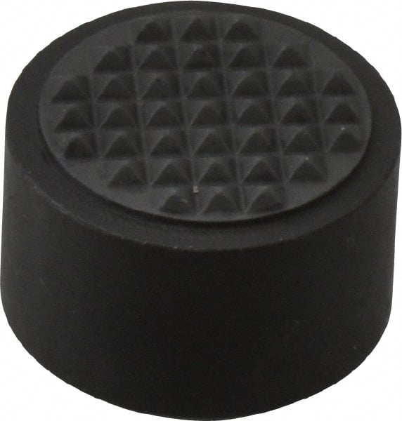 Fairlane - 1/4-28 Thread, 3/4" Diam, 1/2" High, Threaded, Extra Fine Tooth Grade Diamond Serration Tooth Pattern, Carbide Tipped, Round Positioning Gripper - 3/16" Flat Width, Uncoated - Exact Tooling