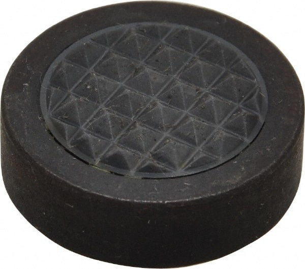 Fairlane - 1/4-28 Thread, 1" Diam, 3/8" High, Threaded, Fine Tooth Grade Diamond Serration Tooth Pattern, Carbide Tipped, Round Positioning Gripper - 3/16" Flat Width, Uncoated - Exact Tooling