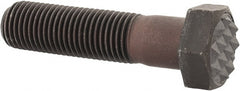 Fairlane - Serrated Tooth, 3/8-24, 1-1/2" Shank Length, 1-1/8" Thread Length, Black Oxide Finish, Hex Head, Adjustable Positioning Gripper - 1/2" Pad Diam, 9/16" Hex, 9/32" Head Height, Fine Tooth Grade - Exact Tooling