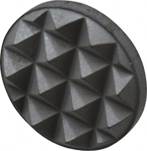 Fairlane - Fine Tooth Grade, Diamond Tooth Pattern, 1/2" Diam, Solid Carbide, Round Positioning Gripper Pad - 1/8" High - Exact Tooling