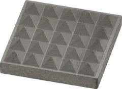 Fairlane - Extra Fine Tooth Grade, Diamond Tooth Pattern, Solid Carbide, Square Positioning Gripper Pad - 1/2" Long x 1/2" Wide x 1/8" High - Exact Tooling