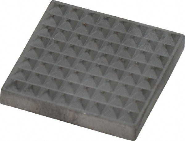 Fairlane - Extra Fine Tooth Grade, Diamond Tooth Pattern, Solid Carbide, Square Positioning Gripper Pad - 3/4" Long x 3/4" Wide x 5/32" High - Exact Tooling