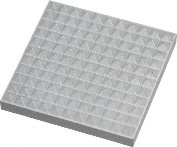 Fairlane - Extra Fine Tooth Grade, Diamond Tooth Pattern, Solid Carbide, Square Positioning Gripper Pad - 1" Long x 1" Wide x 5/32" High - Exact Tooling