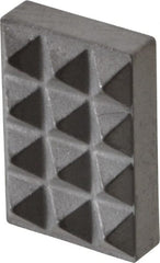 Fairlane - Extra Fine Tooth Grade, Diamond Tooth Pattern, Solid Carbide, Rectangle Positioning Gripper Pad - 3/8" Long x 1/4" Wide x 1/8" High - Exact Tooling