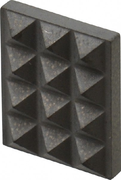 Fairlane - Fine Tooth Grade, Diamond Tooth Pattern, Solid Carbide, Rectangle Positioning Gripper Pad - 1/2" Long x 13/32" Wide x 1/8" High - Exact Tooling