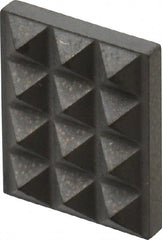 Fairlane - Fine Tooth Grade, Diamond Tooth Pattern, Solid Carbide, Rectangle Positioning Gripper Pad - 1/2" Long x 13/32" Wide x 1/8" High - Exact Tooling