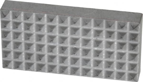 Fairlane - Extra Fine Tooth Grade, Diamond Tooth Pattern, Solid Carbide, Rectangle Positioning Gripper Pad - 1" Long x 1/2" Wide x 3/16" High - Exact Tooling