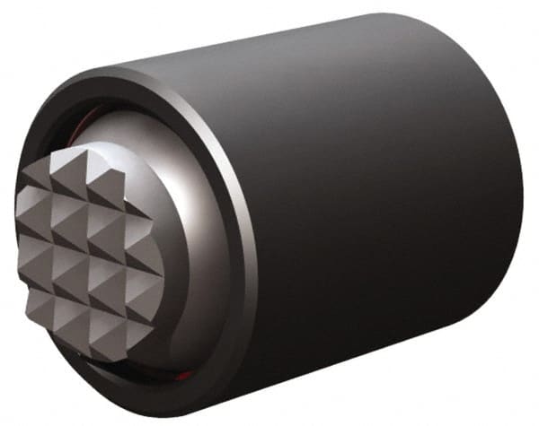 Fairlane - 4-40, 1/4" Thread Length, 5/32" Ball Diam, Serrated Ball Pad Surface, Alloy Steel, Black Oxide, Base, Swivel Action Gripper Assemblies - 3/8" Diam, 1/4" Deep Thread, 5/32" Contact Diam, 3/8" Overall Height, High Speed Steel Ball - Exact Tooling