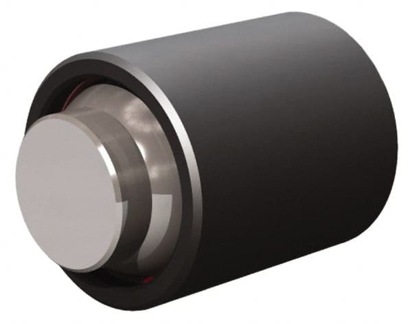 Fairlane - 8-32, 5/32" Thread Length, 1/4" Ball Diam, Flat Ball Pad Surface, Alloy Steel, Black Oxide, Base, Swivel Action Gripper Assemblies - 7/16" Diam, 5/32" Deep Thread, 1/4" Contact Diam, 7/16" Overall Height, High Speed Steel Ball - Exact Tooling