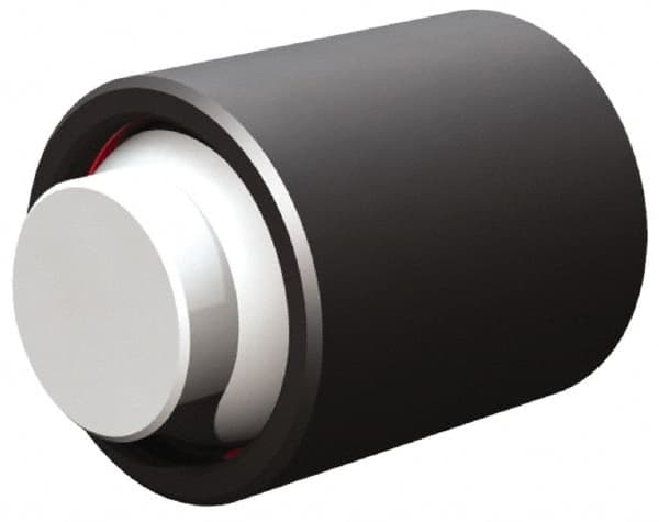 Fairlane - 10-32, 5/32" Thread Length, 5/16" Ball Diam, Flat Ball Pad Surface, Alloy Steel, Black Oxide, Base, Swivel Action Gripper Assemblies - 1/2" Diam, 5/32" Deep Thread, 5/16" Contact Diam, 9/16" Overall Height, Delrin Ball - Exact Tooling